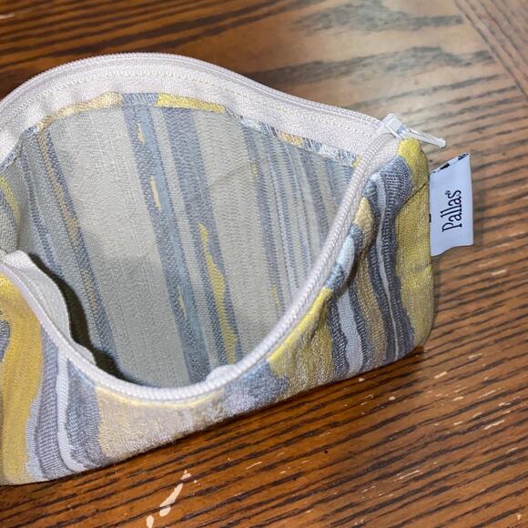 Pallas Textiles Bag Travel Small Mini ID Card Yellow Gray White Boho Lightweight - Picture 7 of 8